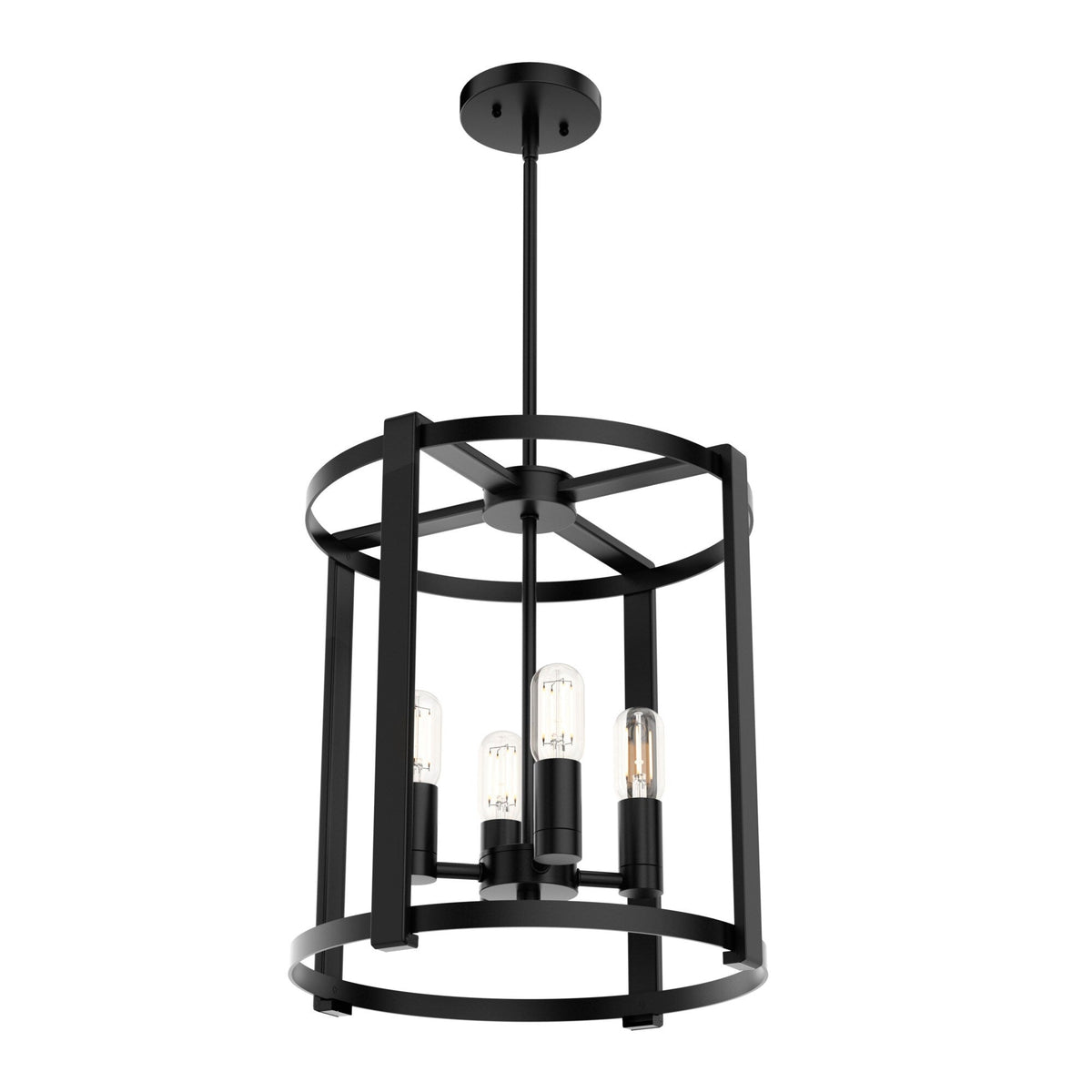 Hunter Astwood 4-Light Matte Black Transitional Led Chandelier