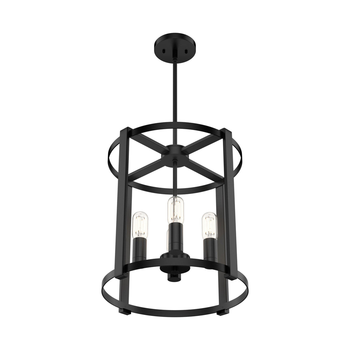 Hunter Astwood 4-Light Matte Black Transitional Led Chandelier