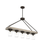 Hunter Devon Park 5-Light Matte Bronze Farmhouse Led Chandelier