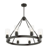 Hunter Hartland 8-Light Matte Bronze Farmhouse Led Chandelier