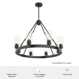 Hunter Hartland 8-Light Matte Bronze Farmhouse Led Chandelier