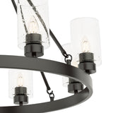 Hunter Hartland 8-Light Matte Bronze Farmhouse Led Chandelier
