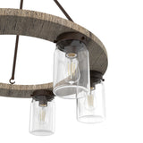 Hunter Devon Park 6-Light Matte Brown Farmhouse Led Chandelier