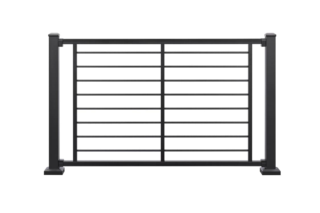 Trex Signature 8-ft x 36-in Charcoal Black Aluminum Deck Rail Kit
