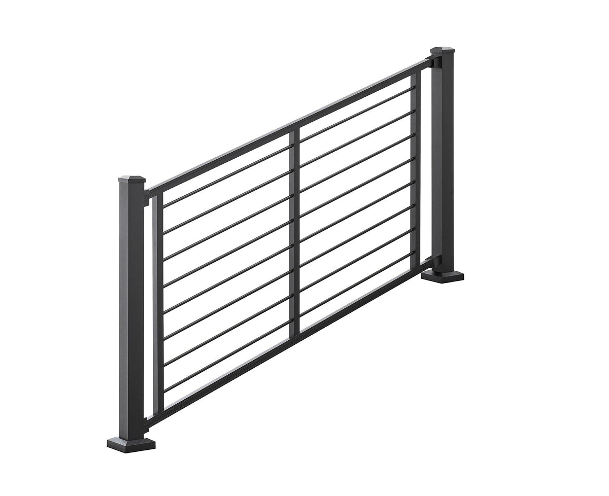 Trex Signature 8-ft x 36-in Charcoal Black Aluminum Deck Stair Rail Kit