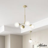 Hunter Hepburn 4-Light Matte Glam Led Chandelier