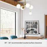 Hunter Hepburn 4-Light Matte Glam Led Chandelier
