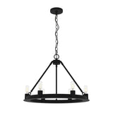 Hunter Saddlewood 6-Light Matte Black Transitional Led Chandelier