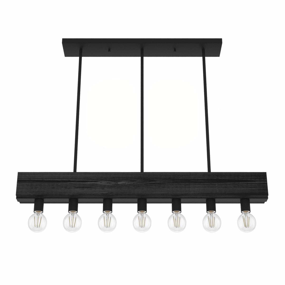 Hunter Donelson 7-Light Matte Black Transitional Led Chandelier