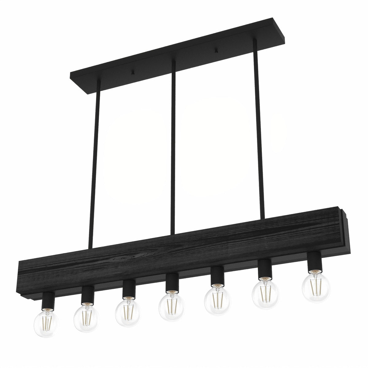 Hunter Donelson 7-Light Matte Black Transitional Led Chandelier