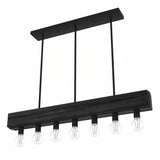 Hunter Donelson 7-Light Matte Black Transitional Led Chandelier