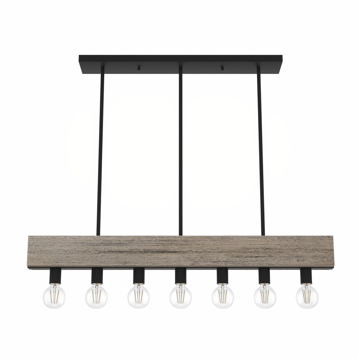 Hunter Donelson 7-Light Matte Brown Transitional Led Chandelier