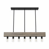 Hunter Donelson 7-Light Matte Brown Transitional Led Chandelier