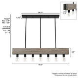 Hunter Donelson 7-Light Matte Brown Transitional Led Chandelier