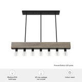 Hunter Donelson 7-Light Matte Brown Transitional Led Chandelier