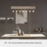 Hunter Donelson 7-Light Matte Brown Transitional Led Chandelier