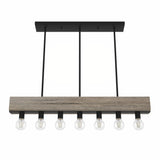 Hunter Donelson 7-Light Matte Brown Transitional Led Chandelier