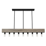 Hunter Donelson 9-Light Matte Brown Transitional Led WoodChandelier