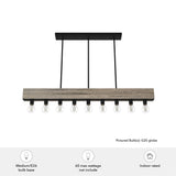 Hunter Donelson 9-Light Matte Brown Transitional Led WoodChandelier