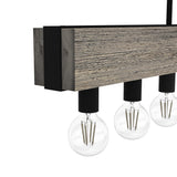 Hunter Donelson 9-Light Matte Brown Transitional Led WoodChandelier