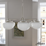 Hunter Saddle Creek 6-Light Brushed Nickel Transitional Led Chandelier
