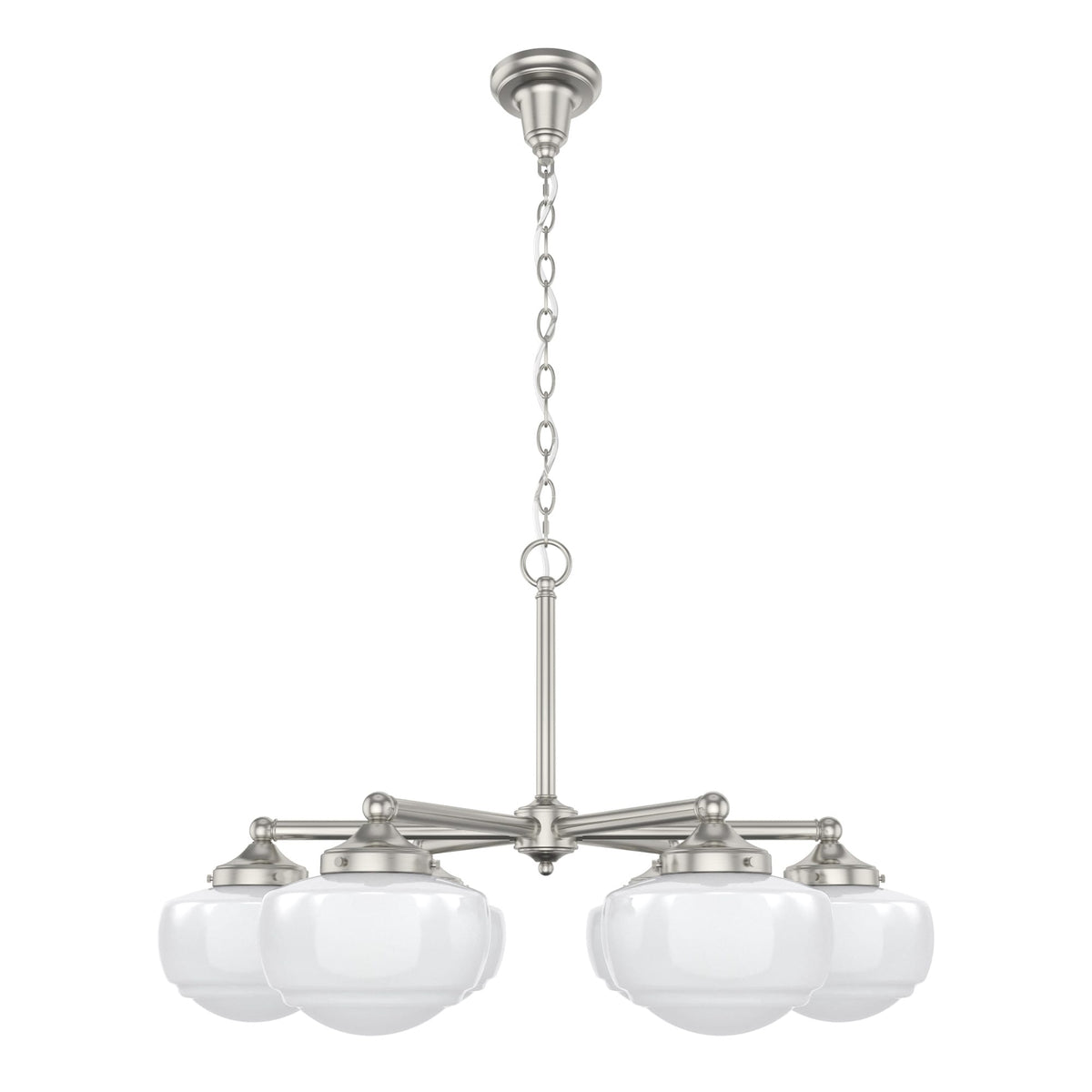 Hunter Saddle Creek 6-Light Brushed Nickel Transitional Led Chandelier