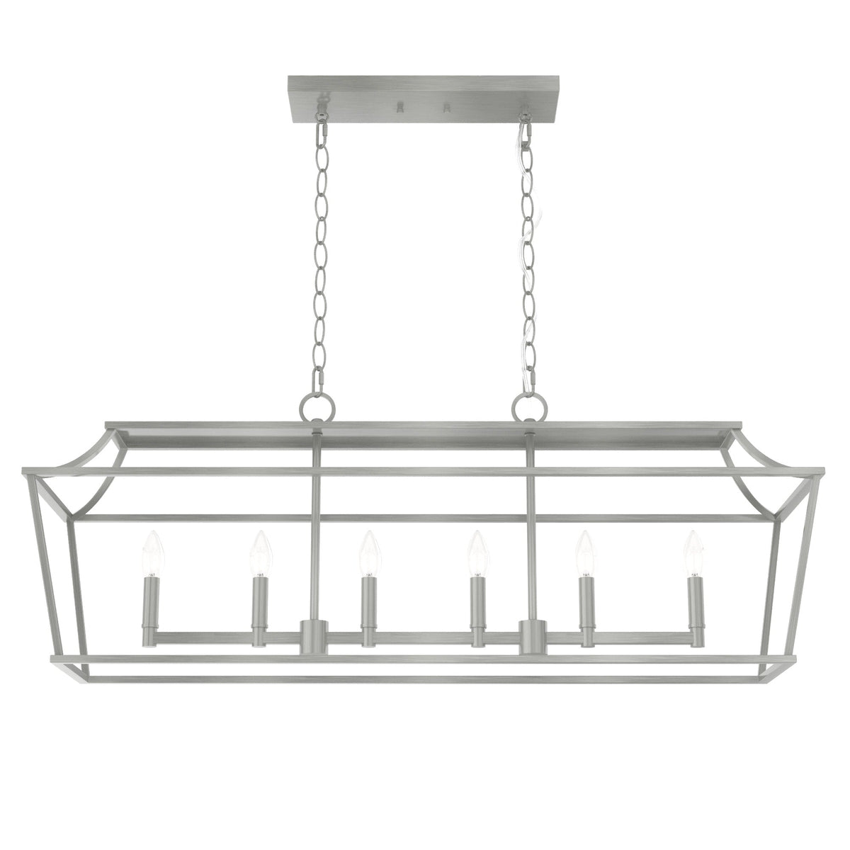 Hunter Laurel Ridge 6-Light Brushed Nickel Traditional Led Chandelier