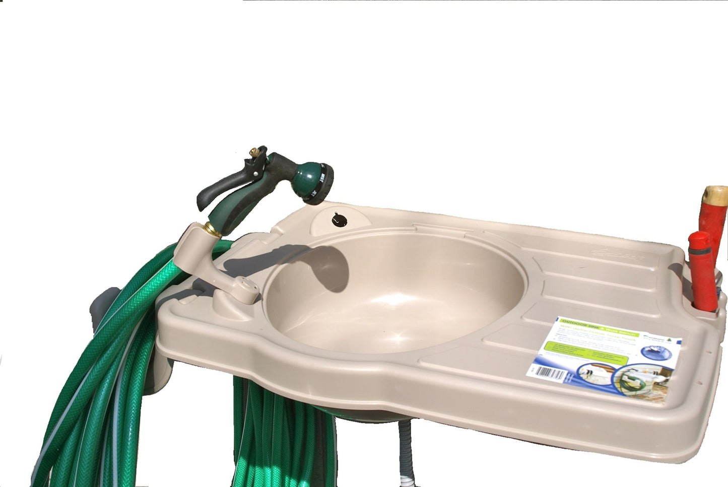 Riverstone Industries 20-in x 28-in Tan Wall Mount Utility Tub with Drain