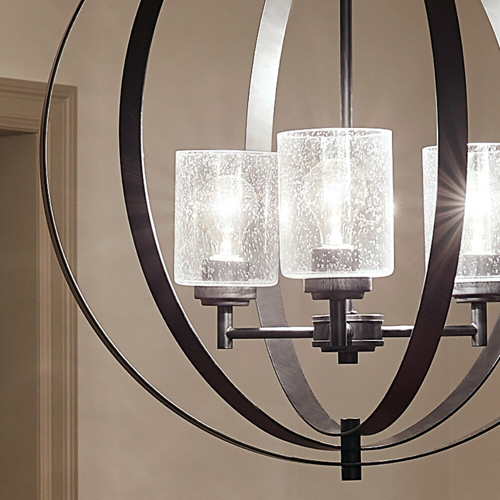 Kichler Winslow 3-Light Black Modern/Contemporary Cage Chandelier