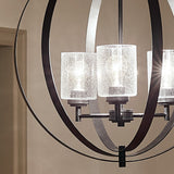 Kichler Winslow 3-Light Black Modern/Contemporary Cage Chandelier