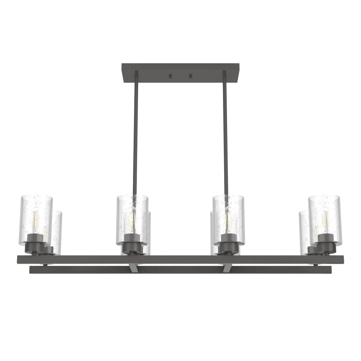 Hunter Hartland 8-Light Matte Bronze Farmhouse Led Chandelier