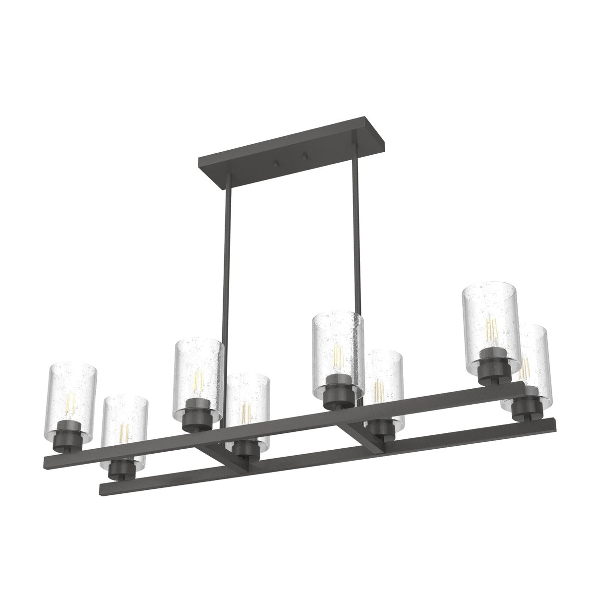 Hunter Hartland 8-Light Matte Bronze Farmhouse Led Chandelier