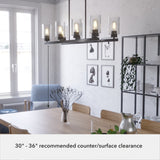 Hunter Hartland 8-Light Matte Bronze Farmhouse Led Chandelier