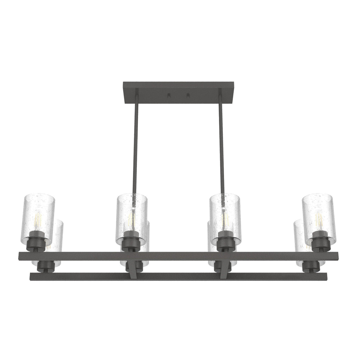 Hunter Hartland 8-Light Matte Bronze Farmhouse Led Chandelier