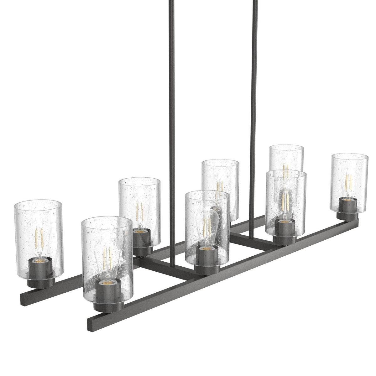 Hunter Hartland 8-Light Matte Bronze Farmhouse Led Chandelier