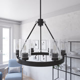 Hunter Hartland 6-Light Matte Bronze Farmhouse Led Chandelier