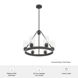 Hunter Hartland 6-Light Matte Bronze Farmhouse Led Chandelier