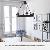 Hunter Hartland 6-Light Matte Bronze Farmhouse Led Chandelier