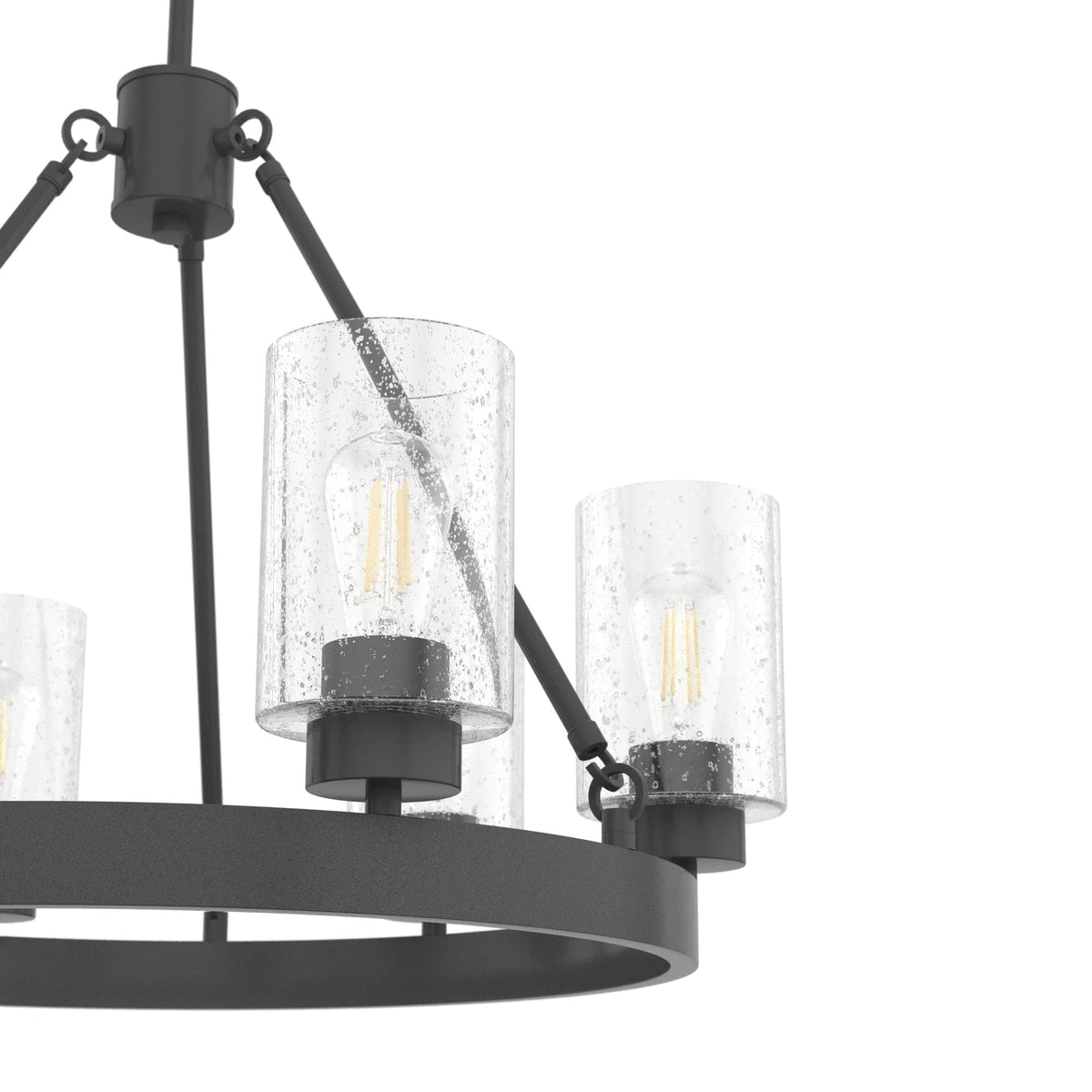 Hunter Hartland 6-Light Matte Bronze Farmhouse Led Chandelier