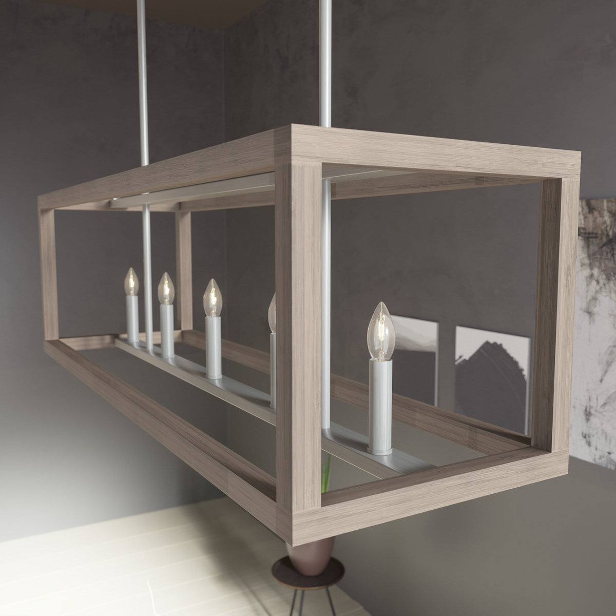Hunter Squire Manor 5-Light Brushed Nickel Modern/Contemporary Led Chandelier