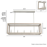 Hunter Squire Manor 5-Light Brushed Nickel Modern/Contemporary Led Chandelier