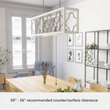 Hunter Gablecrest 4-Light Burnished Off-white Rustic Led Chandelier