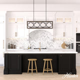 Hunter Gablecrest 4-Light Matte Black Transitional Led Chandelier
