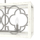 Hunter Gablecrest 4-Light Burnished Off-white Rustic Led Chandelier