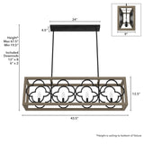 Hunter Gablecrest 4-Light Matte Black Transitional Led Chandelier