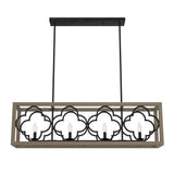 Hunter Gablecrest 4-Light Matte Black Transitional Led Chandelier