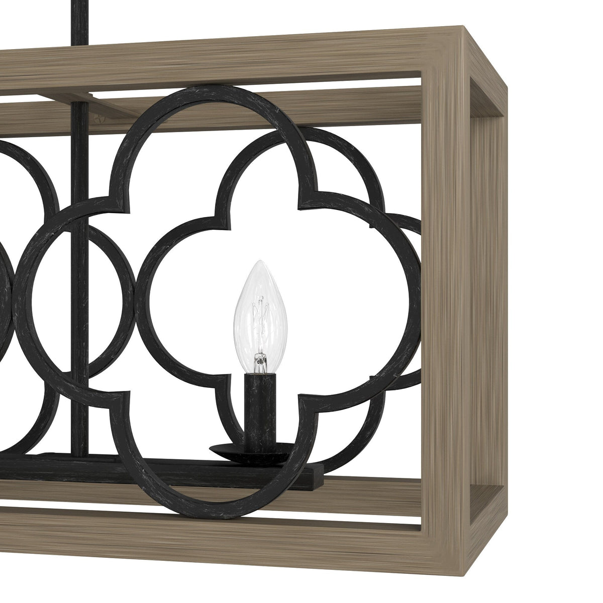 Hunter Gablecrest 4-Light Matte Black Transitional Led Chandelier