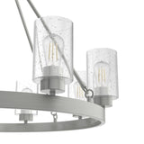 Hunter Hartland 8-Light Brushed Nickel Farmhouse Led Chandelier