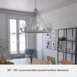 Hunter Hartland 8-Light Brushed Nickel Farmhouse Led Chandelier