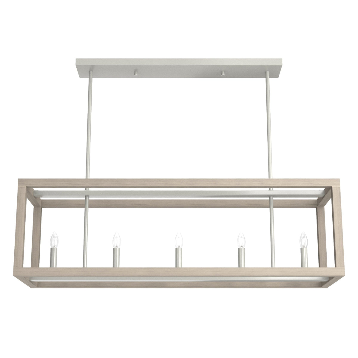 Hunter Squire Manor 5-Light Brushed Nickel Modern/Contemporary Led Chandelier